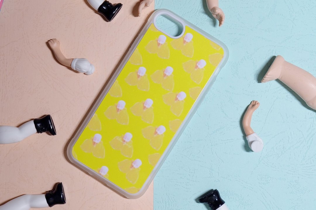 復古少女趣怪撞色手機殼iphonex/8/7/7plus其他機型可定製/訂單製作 - 手机壳/手机套 - 其他材质 黄色