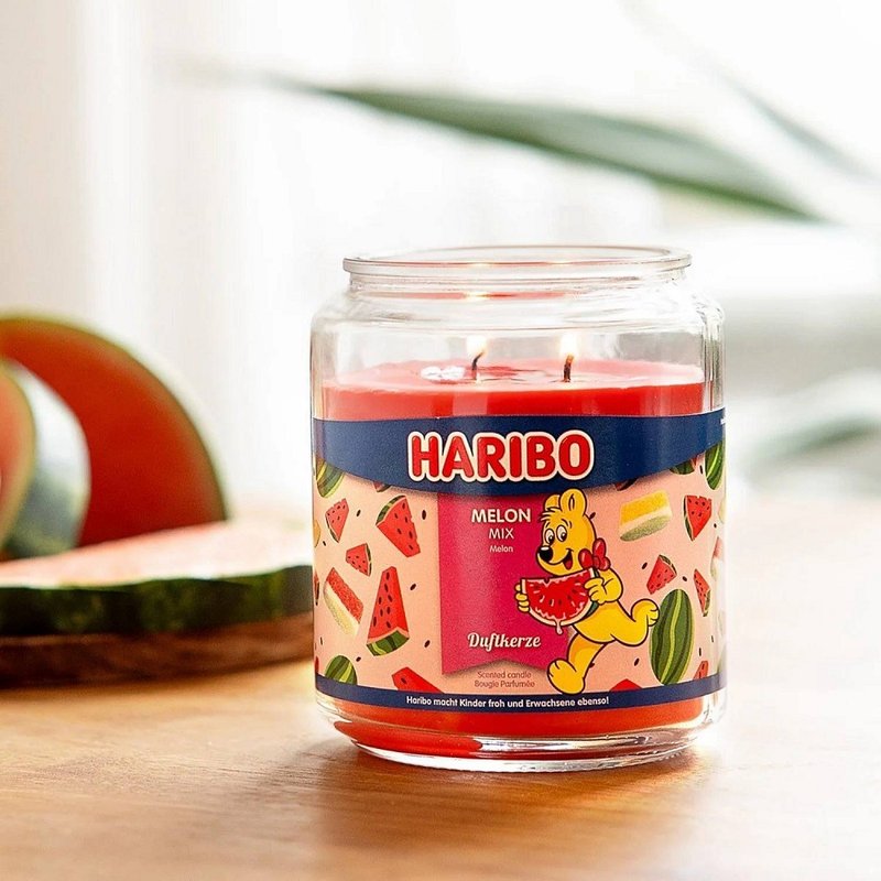 HARIBO CANDLE 香氛蜡烛 - 西瓜家族 - 蜡烛/烛台 - 玻璃 红色