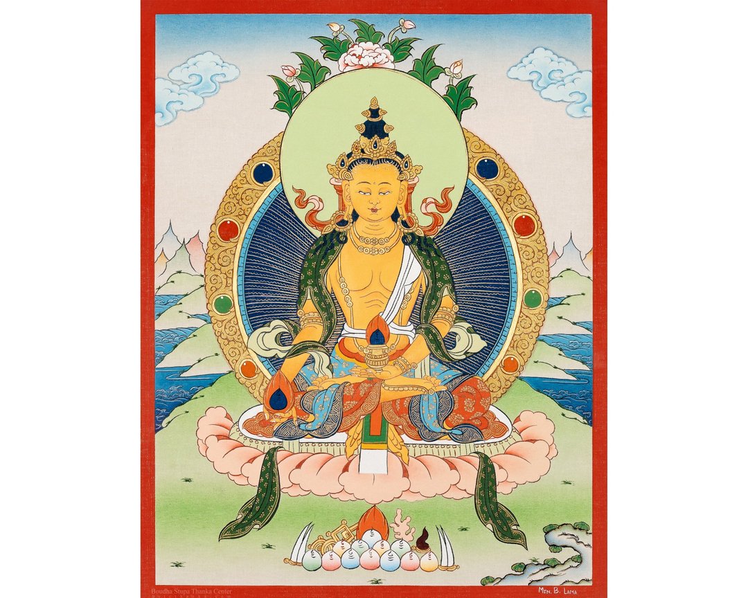 藏传地藏菩萨唐卡 | 地藏菩萨唐卡 - 墙贴/壁贴 - 其他材质 多色