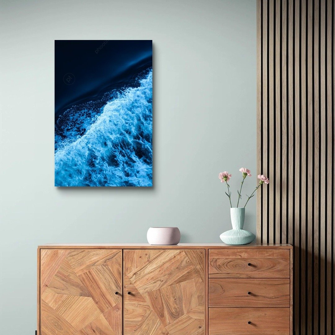 深蓝海浪 艺术微喷无框画 - 海报/装饰画/版画 - 聚酯纤维 