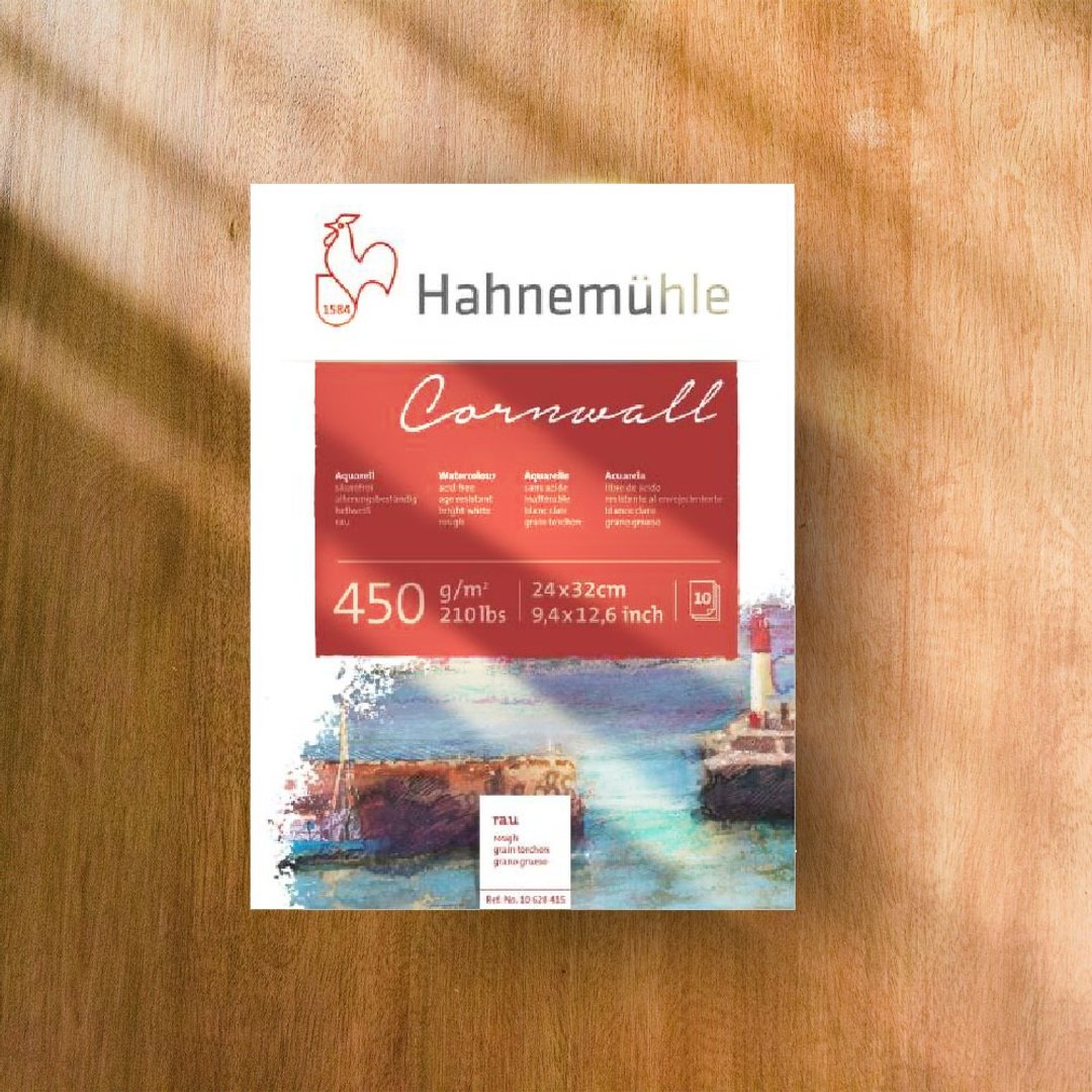 德国 HAHNEMUHLE  Cornwall水彩纸/24*32cm/450gsm-粗面 - 插画/绘画/写字 - 纸 白色