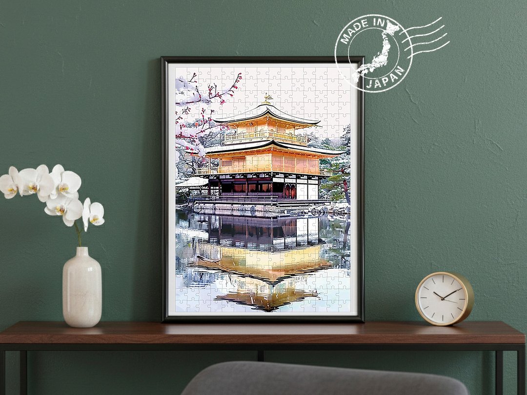 日本手工制拼图・金阁寺、京都・日本风景・送礼、摆设、装饰 - 墙贴/壁贴 - 纸 