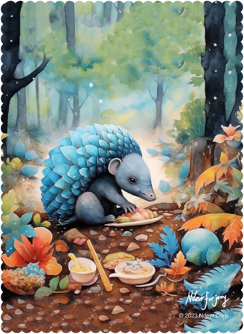 【拭镜布】9 穿山甲 - 眼镜盒/眼镜布 - 其他人造纤维 