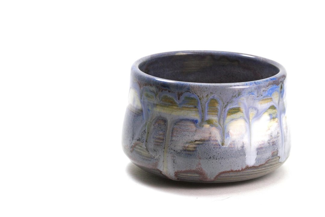 观海手工陶瓷抹茶碗 - 碗 - 陶 蓝色