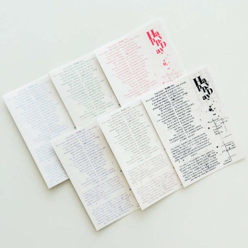 Happy day 透明贴纸 - 贴纸 - 纸 