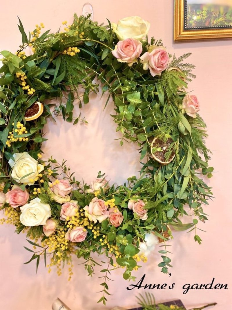 法式手绑花圈/一人成班 - 植栽 - 植物．花 