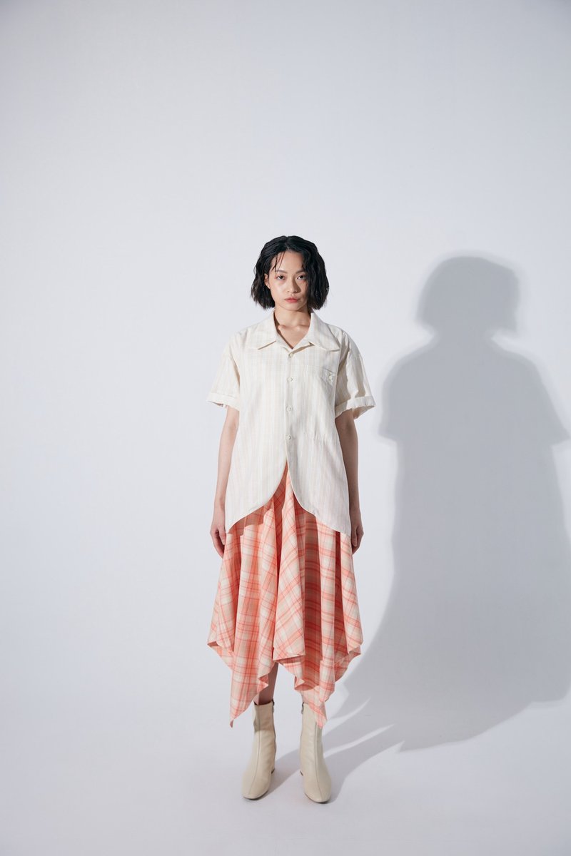 夏日度假衬衫 - 女装衬衫 - 棉．麻 卡其色