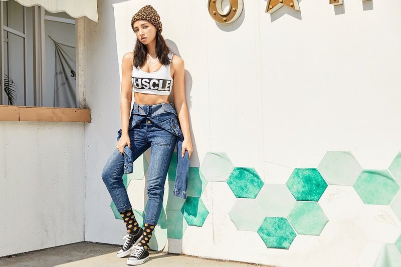 眩晕  压力及膝袜  经典设计师款 - 袜子 - 棉．麻 黑色