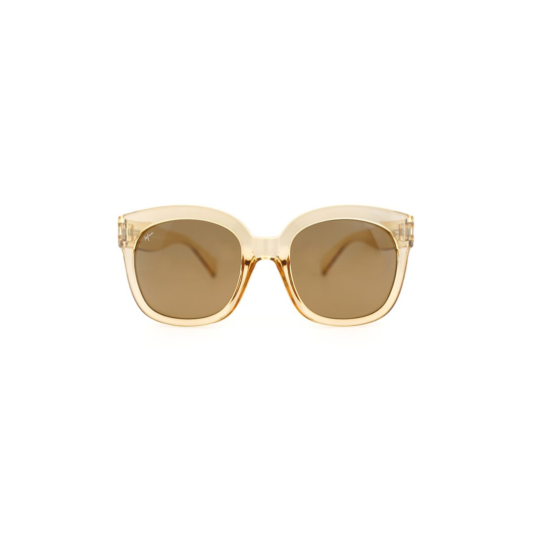 透肤款 方框墨镜 Square sunglasses - yellow - 眼镜/眼镜框 - 其他材质 黄色