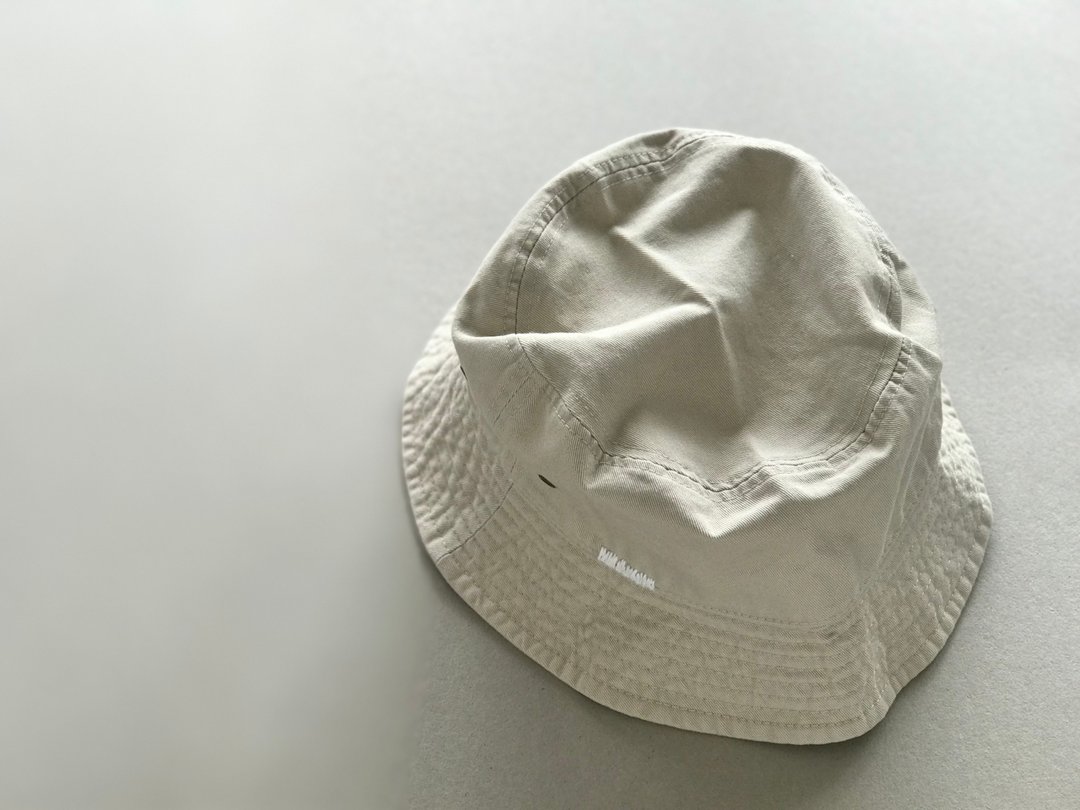 Hand embroidery / Cotton Hat / ivory beige / unisex - 帽子 - 棉 卡其色