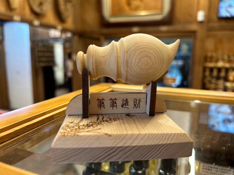 迷你Q版文昌笔|台湾桧木手工车制|9种笔架吉祥话可选择| - 其他 - 木头 