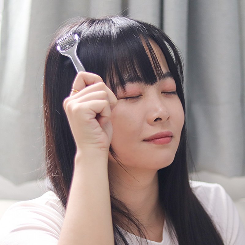 针好噜头皮按摩滚轮 / 头部按摩 / 按摩滚轮 按摩 - 脸部按摩/清洁工具 - 其他金属 银色