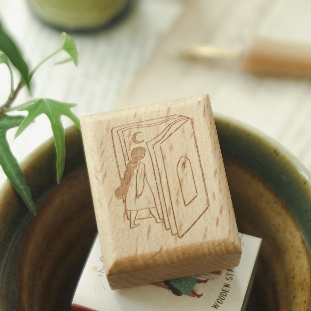 The Enchanted Library | Wooden Stamps | teayoushop - 印章/印台 - 木头 