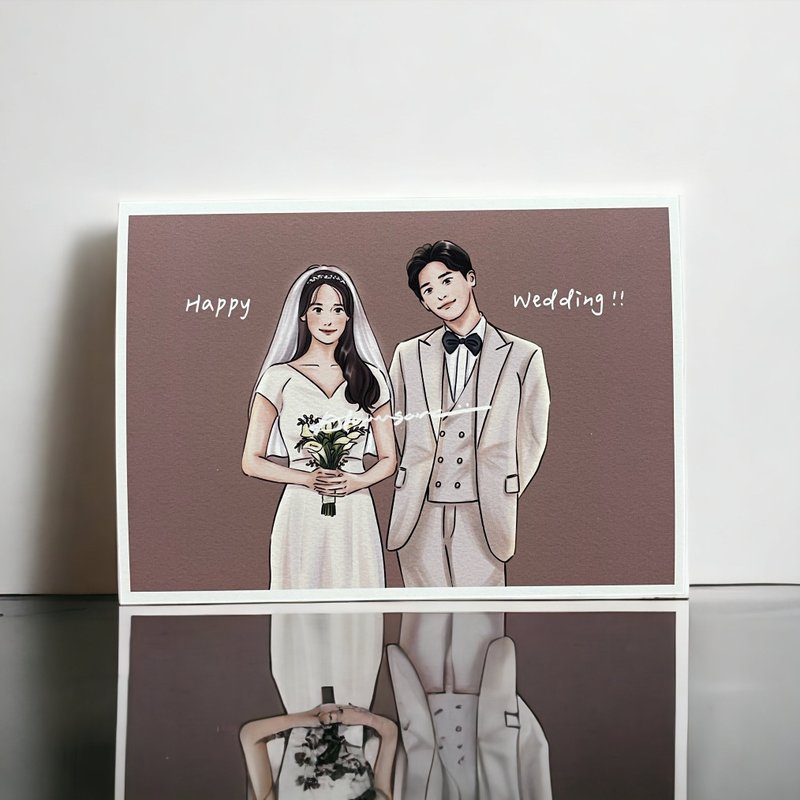 【加购】人像似颜绘加购明信片 - 电子手绘真人画像/绘画/插画 - 纸 多色