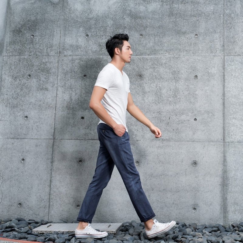 CH002 芝加哥墨水蓝特殊水洗八口袋旅人裤 Chicago Blue Ink - 男士长裤 - 棉．麻 蓝色