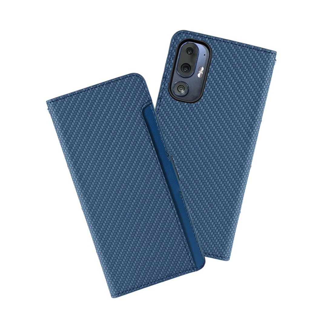 CASE SHOP HTC U24 Pro 前收纳侧掀皮套-蓝 - 手机壳/手机套 - 人造皮革 蓝色