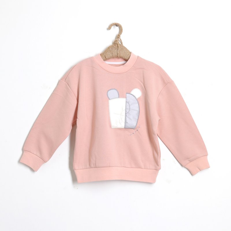 BIR童装 | 小熊长袖上衣 - 童装上衣 - 棉．麻 粉红色