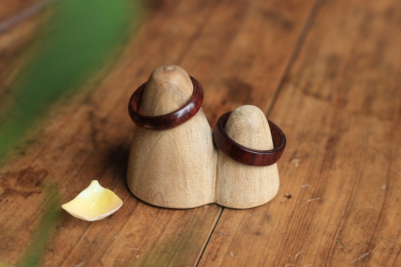 壹染指原创 | 原木戒指 指环 | 紫檀 | 男 女款 - 戒指 - 木头 