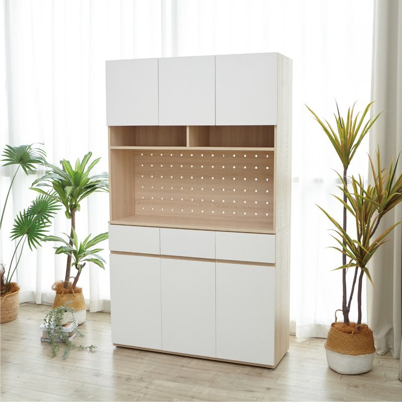 Starry 创意洞洞板三门餐边柜/储物柜(系统板/可定制) - 其他家具 - 木头 卡其色