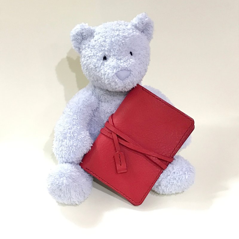 艾曼纽 皮革护照夹护照套 红丝绒 // 定制刻字 旅行 - 护照夹/护照套 - 真皮 红色