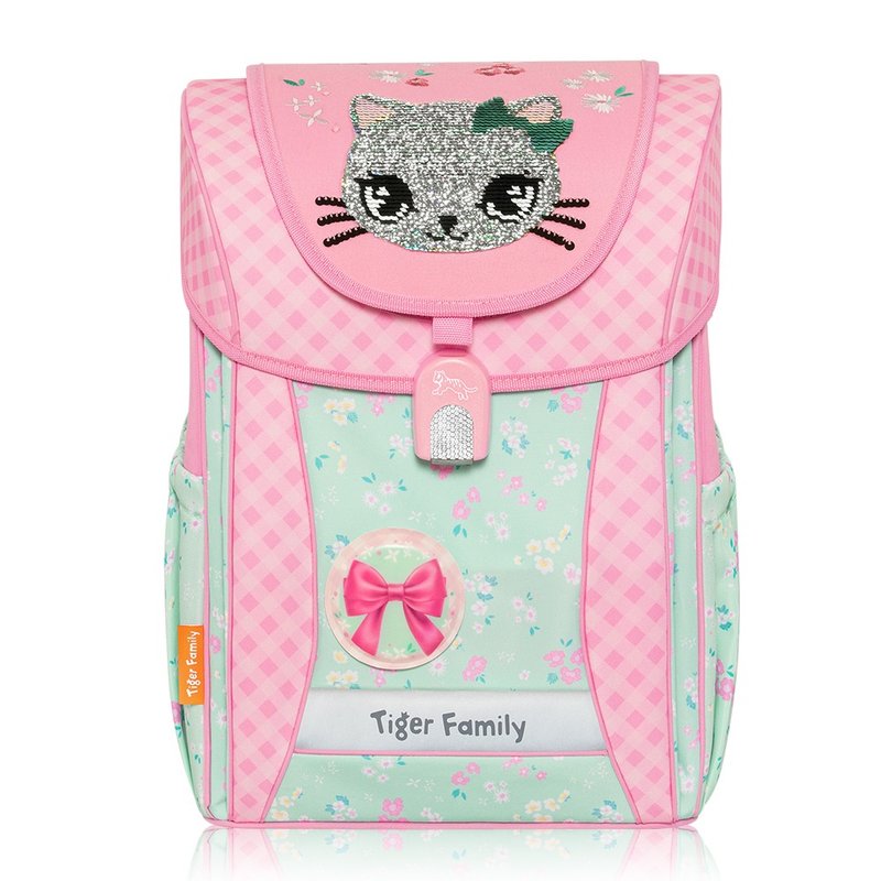 学院风超轻量护脊书包Pro 2S-花园小猫(亮片款) | 中年级适用 - 后背包/双肩包 - 防水材质 粉红色