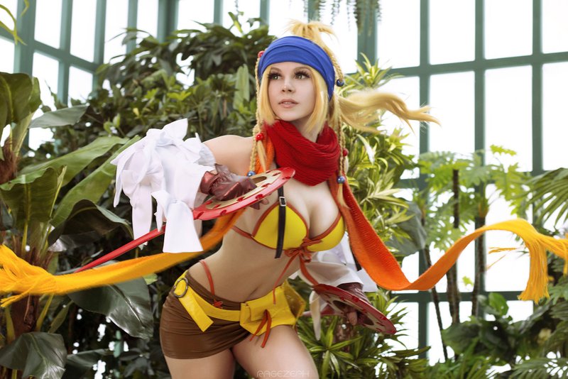 Rikku thief Final Fantasy X-2 cosplay party costume - 女装上衣 - 其他材质 多色