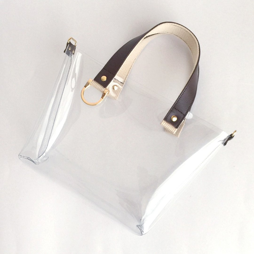 Clear Tote Bag - Ivory - 手提包/手提袋 - 防水材质 透明