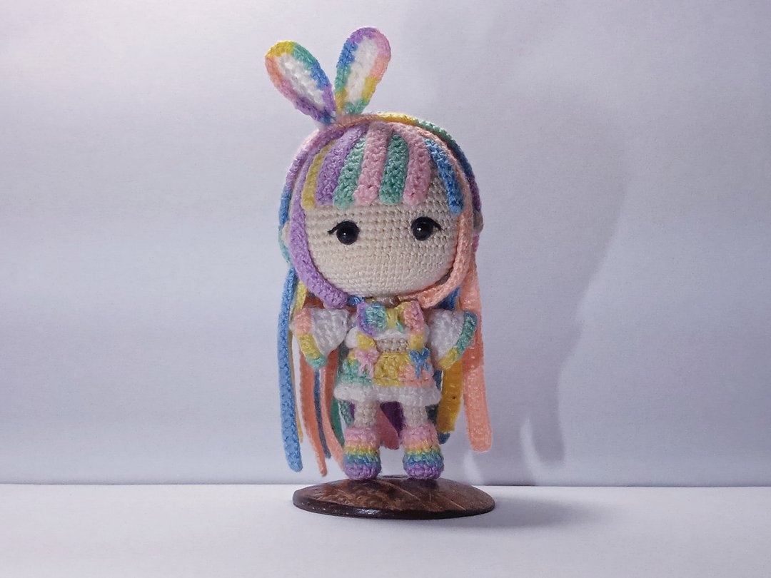 针织娃娃 Rainbow Bunny - 玩偶/公仔 - 其他材质 多色