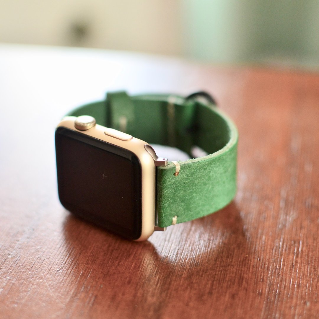 意大利植鞣皮革 Apple Watch 真皮表带 多色客制订制 - 其他 - 真皮 绿色