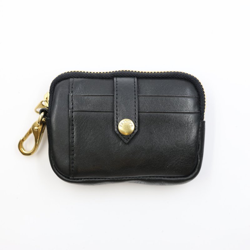 手工植鞣皮革-卡片零钱汉堡包 Card Coin Purse - 零钱包 - 真皮 
