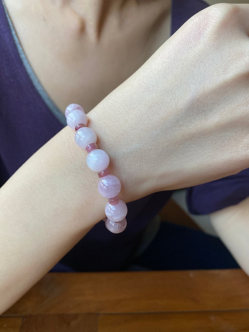 紫锂耀粉碧玺粉紫色手链 - 手链/手环 - 水晶 粉红色
