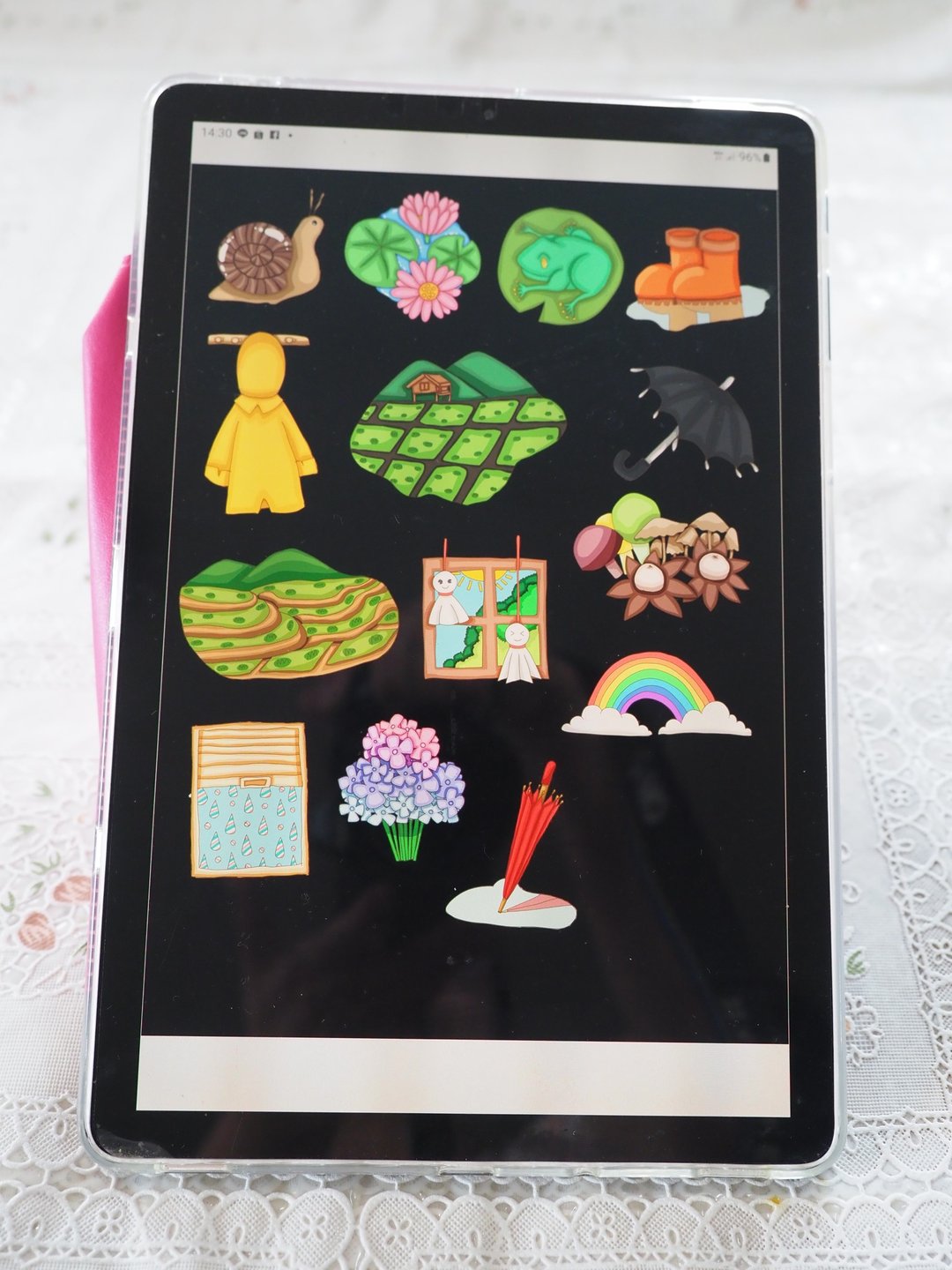 数位贴纸雨季 - 电脑手机桌布/贴图/App 图示 - 其他材质 