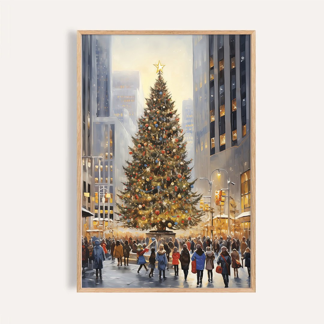 城市圣诞之光 City Christmas Tree Lights / 欢乐耶诞挂画 海报 - 海报/装饰画/版画 - 纸 