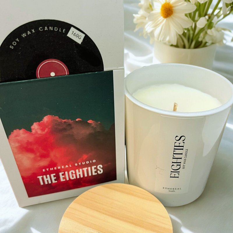 THE EIGHTIES - Soy Wax Candle 160g - 蜡烛/烛台 - 蜡 白色
