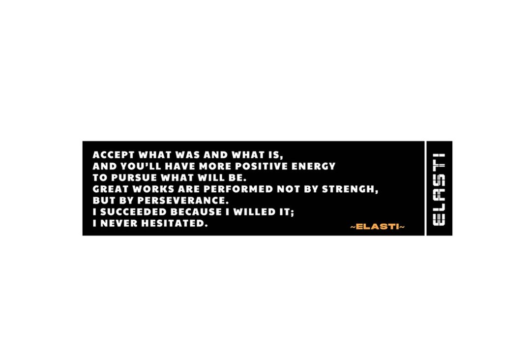 【ELASTI】时尚运动毛巾-心灵鸡汤 - 运动配件 - 聚酯纤维 黑色