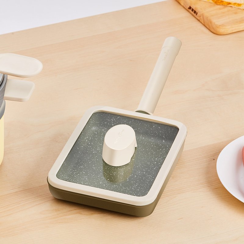 【Taste Plus】悦味KIDS亲子锅系列 内外不沾锅 坦克玉子烧锅18cm - 锅具/烤盘 - 铝合金 绿色