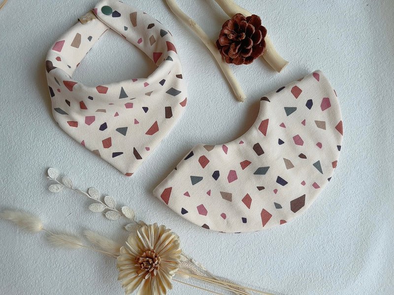 水磨石兜兜*弹性棉 - 围嘴/口水巾 - 棉．麻 