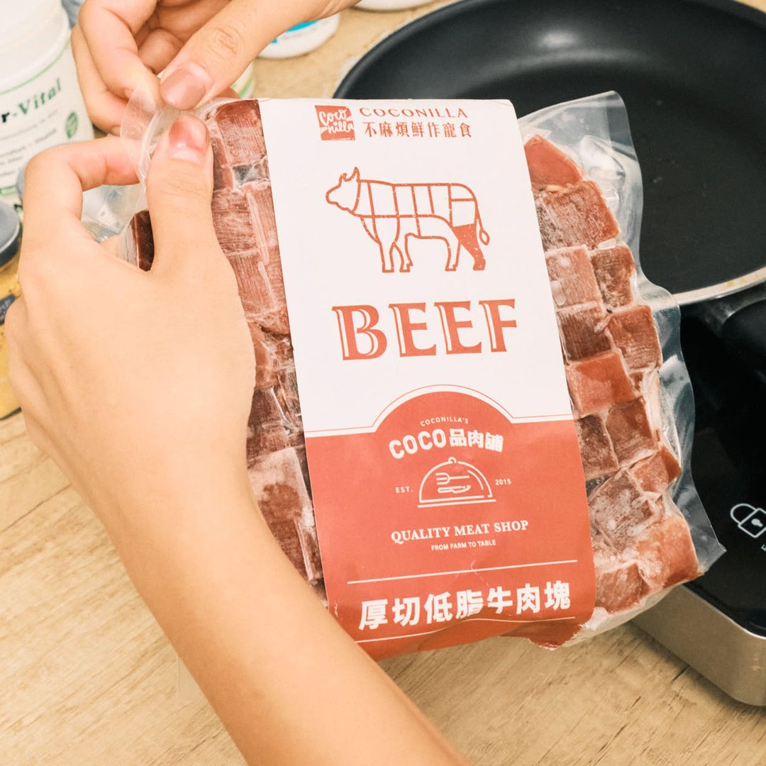 【生鲜肉品】厚切低脂牛肉块500g/包 COCONILLA口口迷 - 猫罐头/鲜食 - 新鲜食材 红色