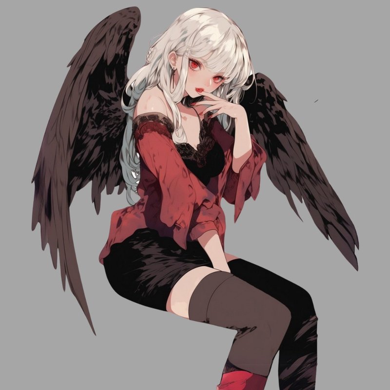 NaChi 原创贴纸 [堕落天使路西法] - 贴纸 - 纸 红色