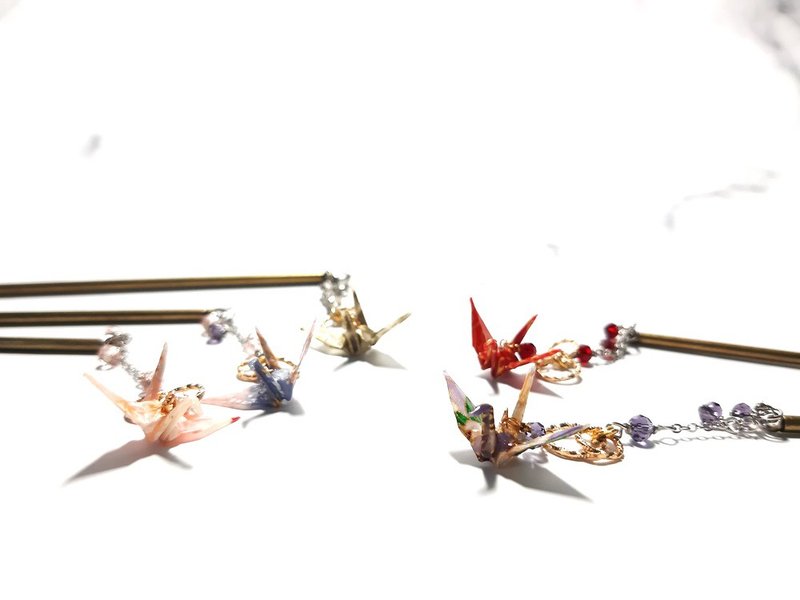 祈福 纸鹤造型 发簪 发饰 - 发饰 - 其他材质 多色