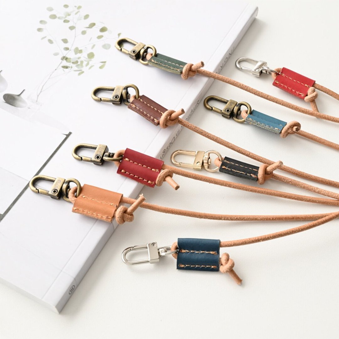 Shoulder Strap Leather Cord Men's Smartphone Shoulder Strap Smartphone Strap Outdoor Leisure Camping Present Gift Father's Day CZ01M - 手机配件 - 真皮 红色