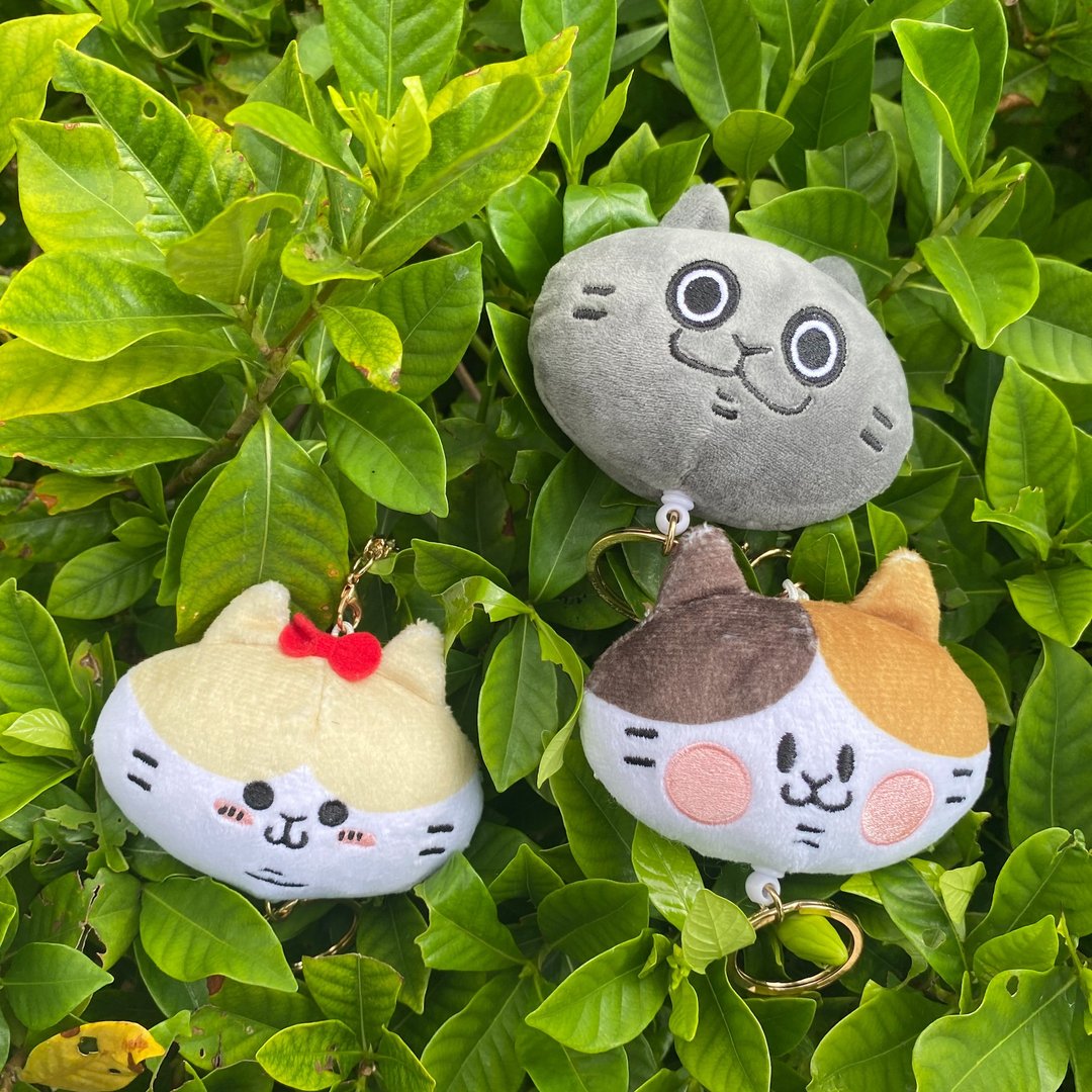 猫头伸缩吊饰/钥匙圈 - 吊饰 - 棉 