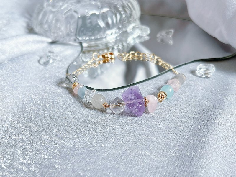 水晶手链X香芋千层 - 手链/手环 - 水晶 多色