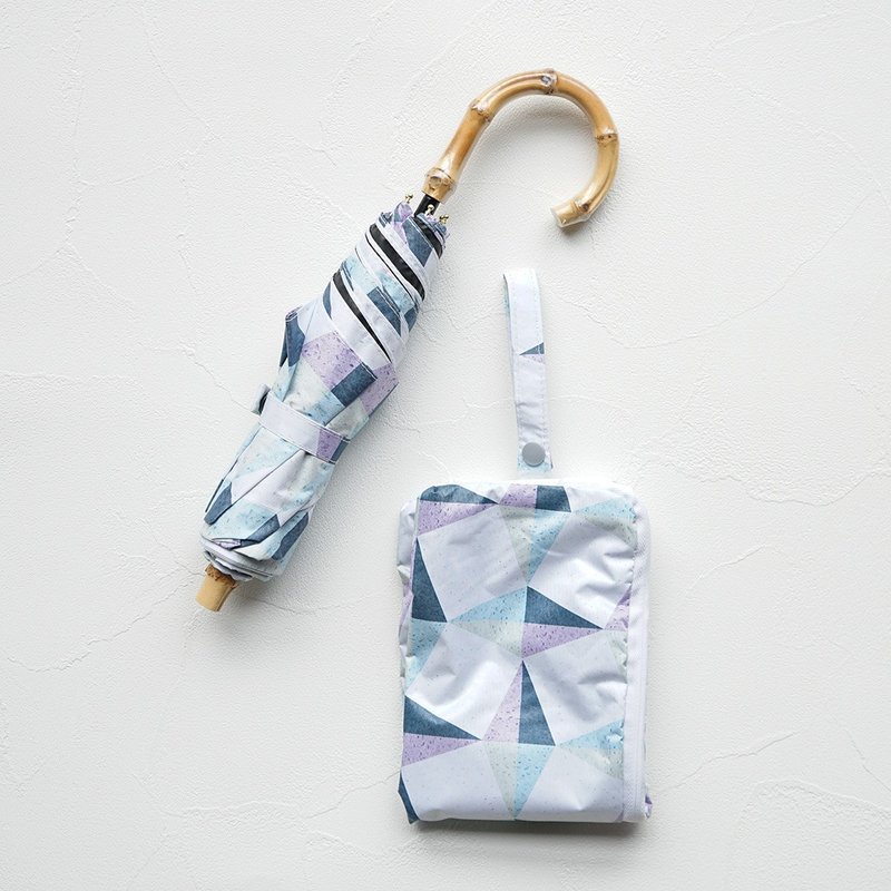 竹柄防紫外线折叠伞 阻挡99.9%紫外线 UPF50+晴雨天皆可使用 - 雨伞/雨衣 - 防水材质 多色