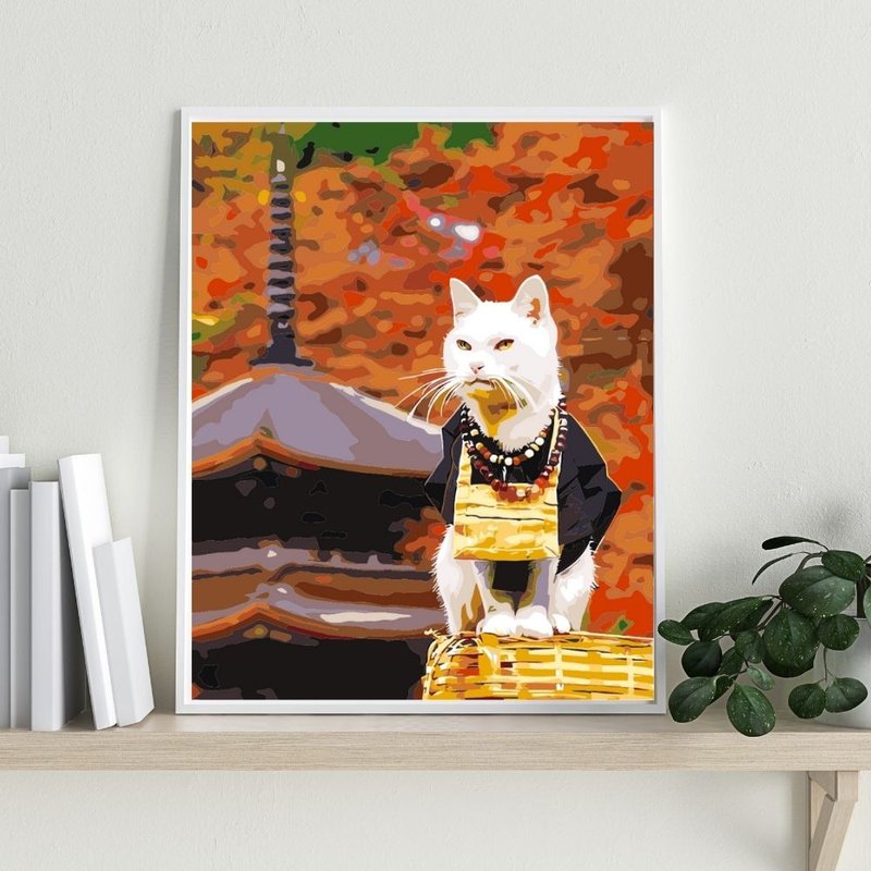京都猫猫寺 创意数字油画 【风景画】 - 插画/绘画/写字 - 其他材质 