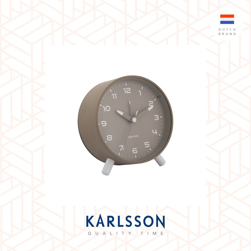 荷兰Karlsson, Alarm clock Orgullo dark grey 带小夜灯 - 时钟/闹钟 - 其他金属 灰色