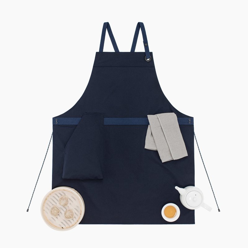 AMP 分流背带 - 星空蓝 职人工作围裙 by rin 预购商品 - 围裙 - 聚酯纤维 蓝色