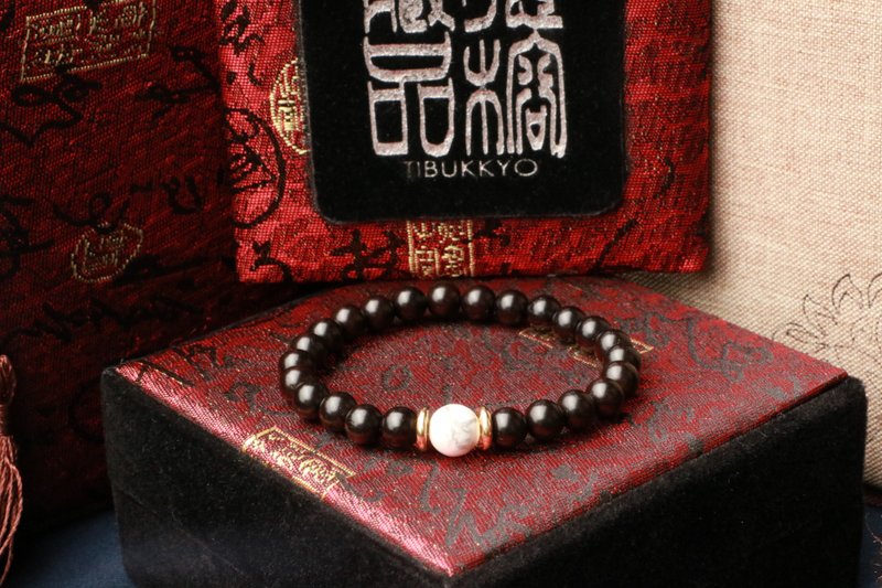 精品印尼料椰蒂6mm圆珠 白松石隔珠 菩提子手链 佛珠饰品穿搭配件 - 手链/手环 - 植物．花 