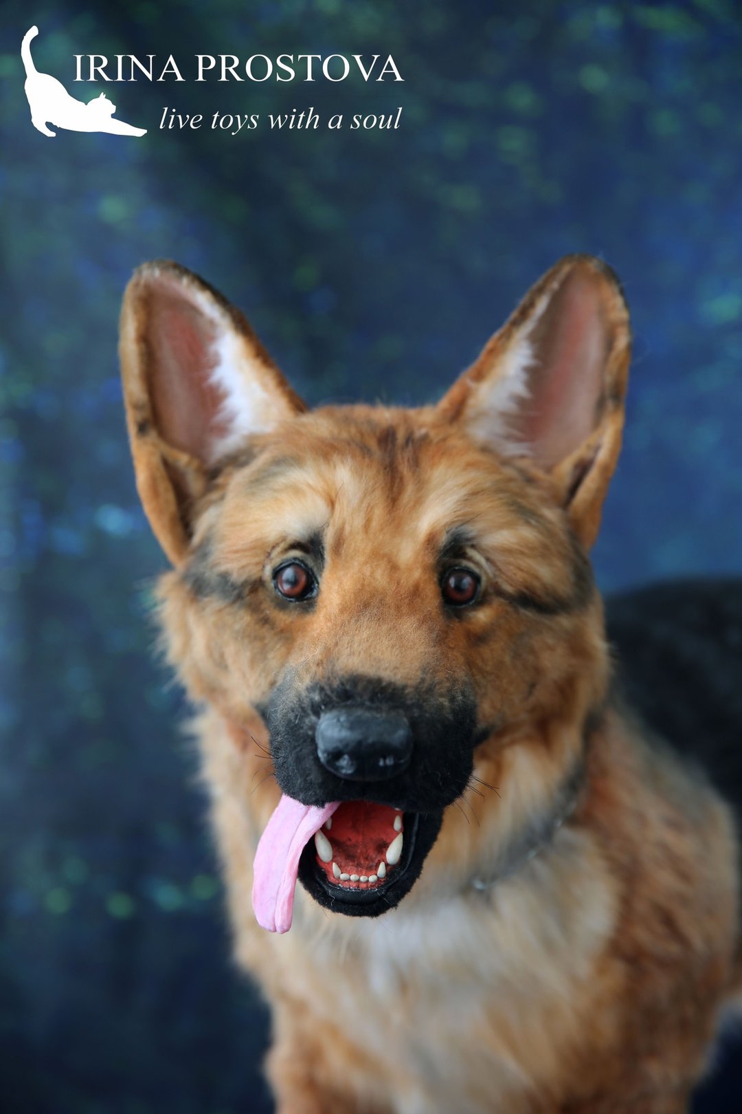 German Shepherd realistic plush toy. Ooak doll. Art doll animalal - 玩偶/公仔 - 其他材质 咖啡色