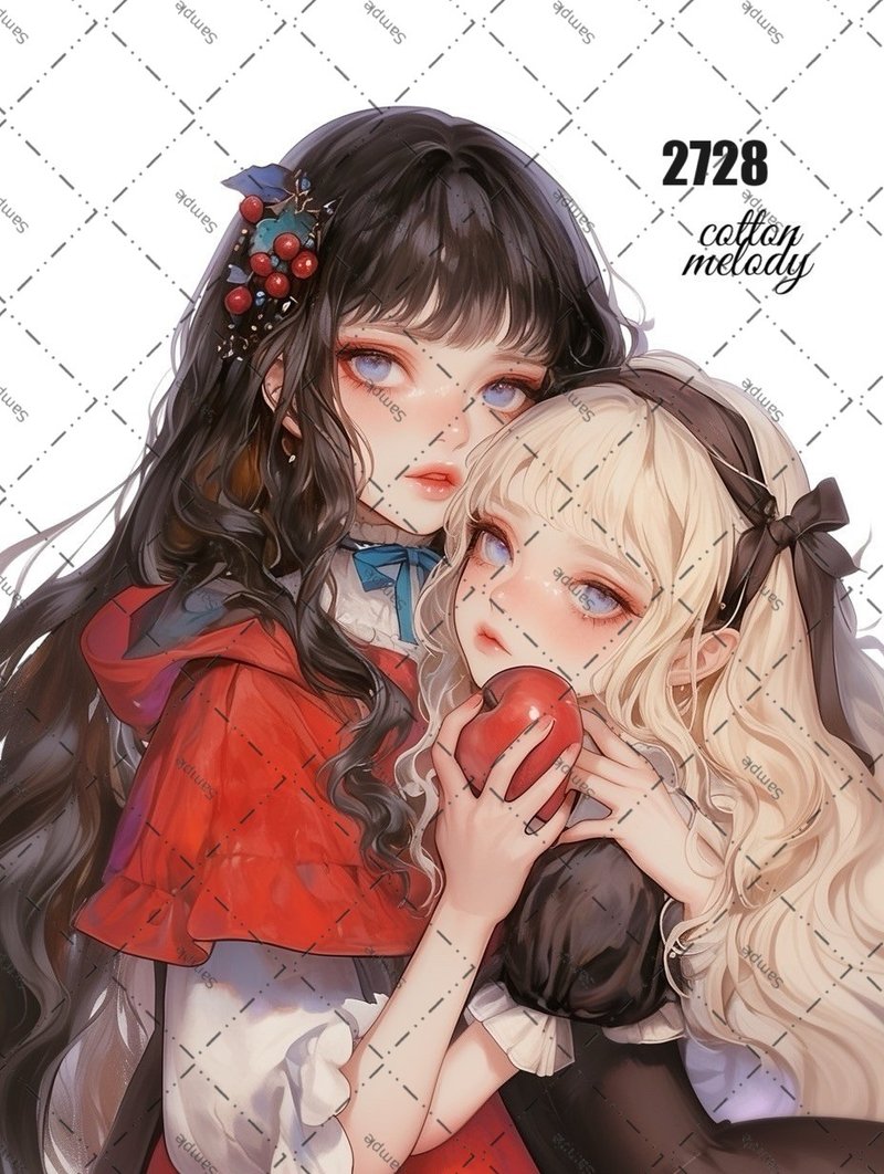 original sticker no.2728 人物贴纸 原创贴纸 原创人物贴纸 装饰贴纸 cotton melody - 贴纸 - 纸 